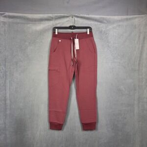 Figs Scrub Pants Joggers Zamora 2.0 Womens Size XS PETITE Dark Cherry NWT